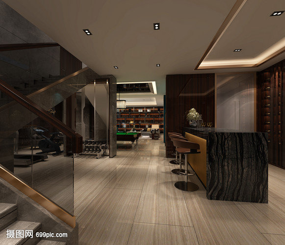 港式吧臺室內設計效果圖 融合復古與現(xiàn)代的裝潢藝術